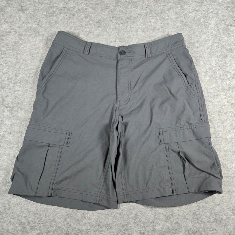 REI Co-op Sahara Cargo Shorts Mens 34 Gray Hiking Outdoor Stretch